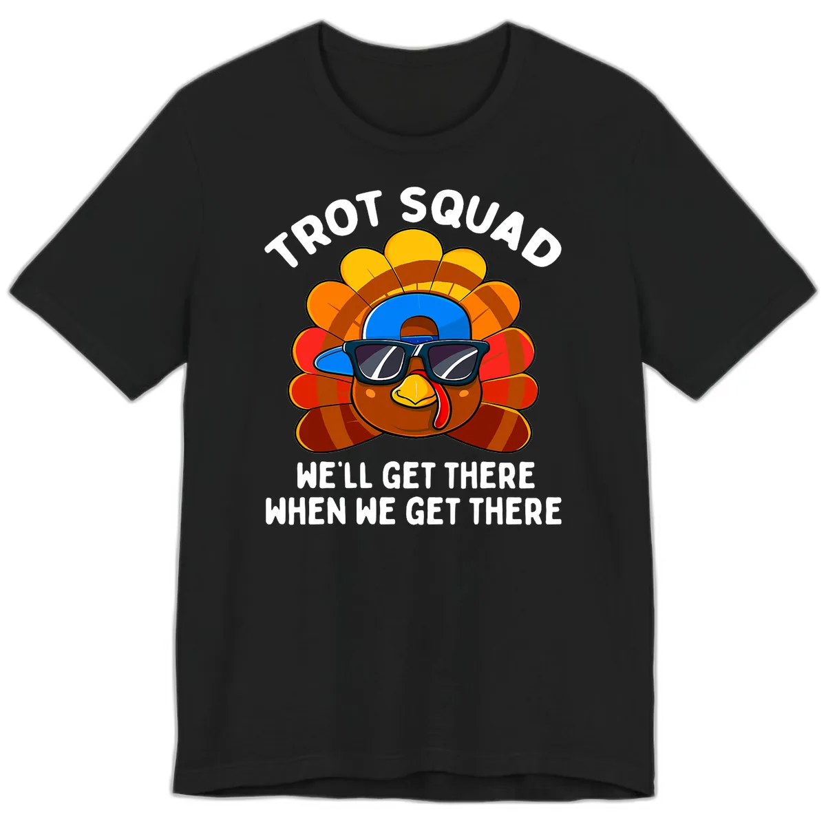 Trot Squad Turkey Thanksgiving Premium T-Shirt in Black