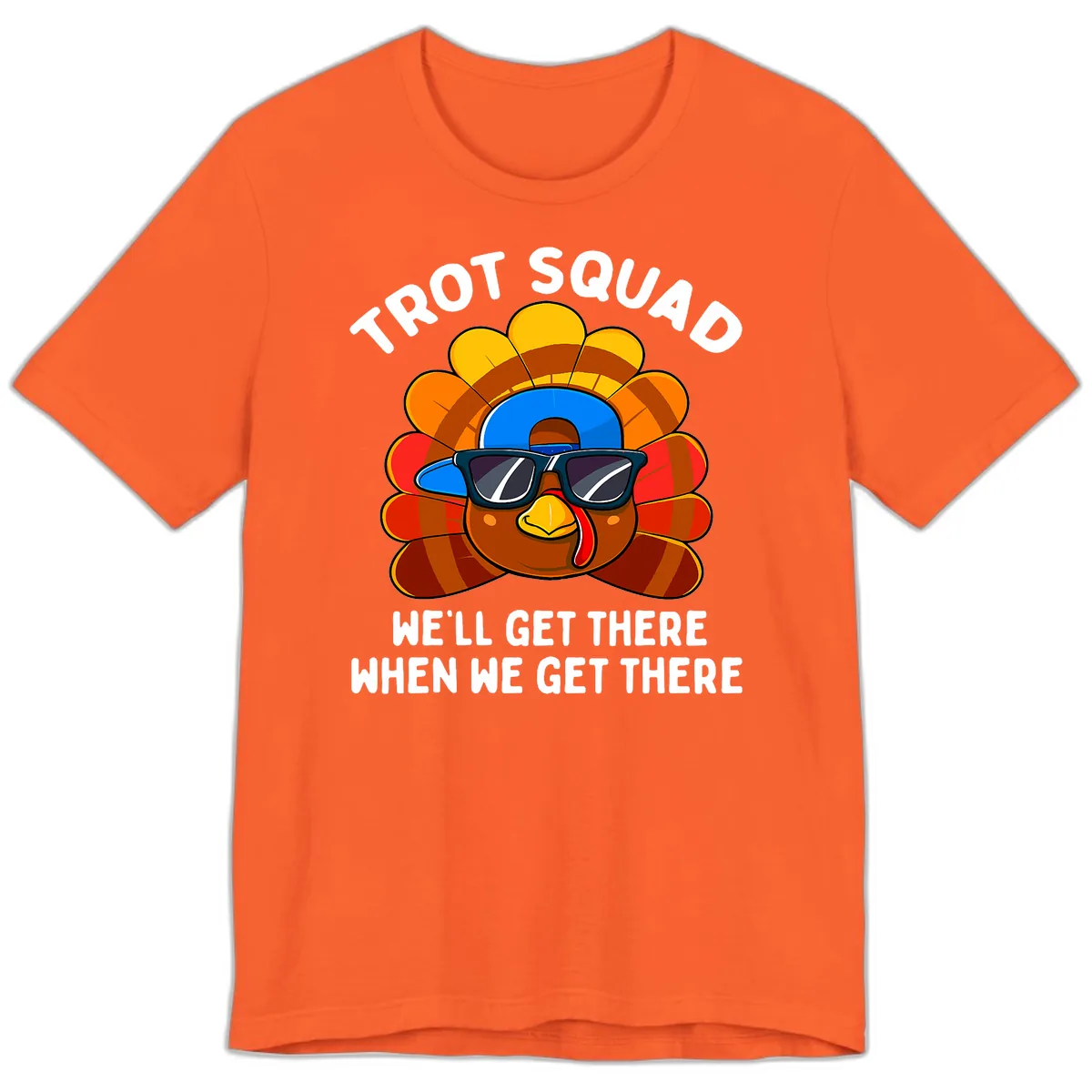 Trot Squad Turkey Thanksgiving Premium T-Shirt in Orange
