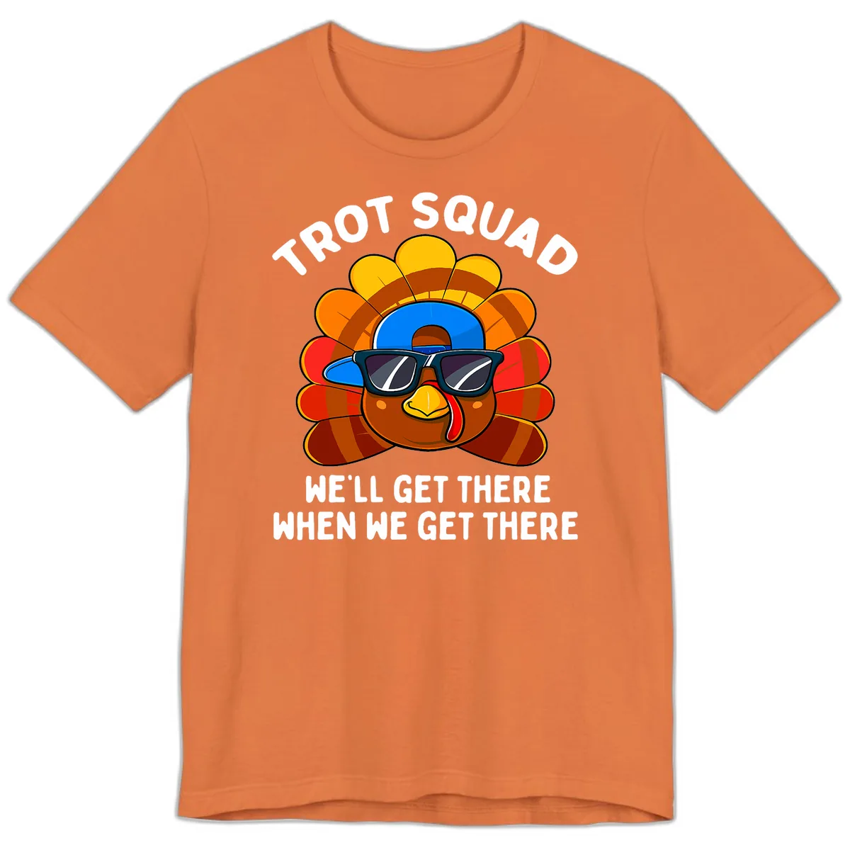 Trot Squad Turkey Thanksgiving Premium T-Shirt in Burnt Orange