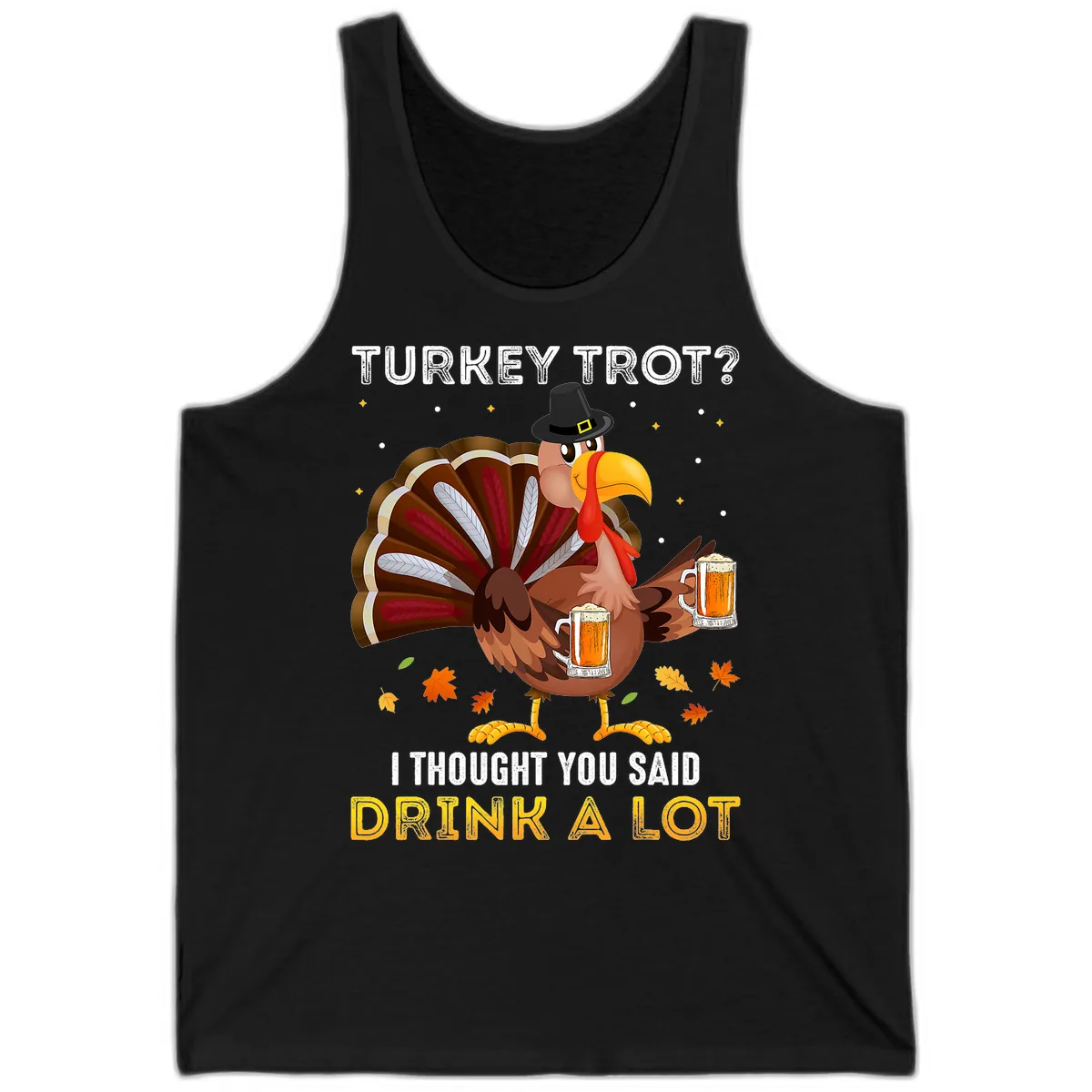 Turkey Trot Drink A Lot Tank in Black