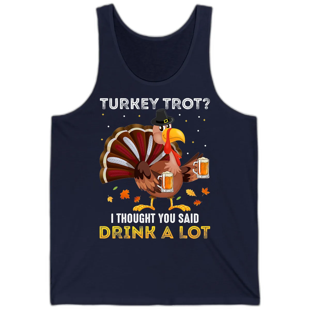 Turkey Trot Drink A Lot Tank in Navy