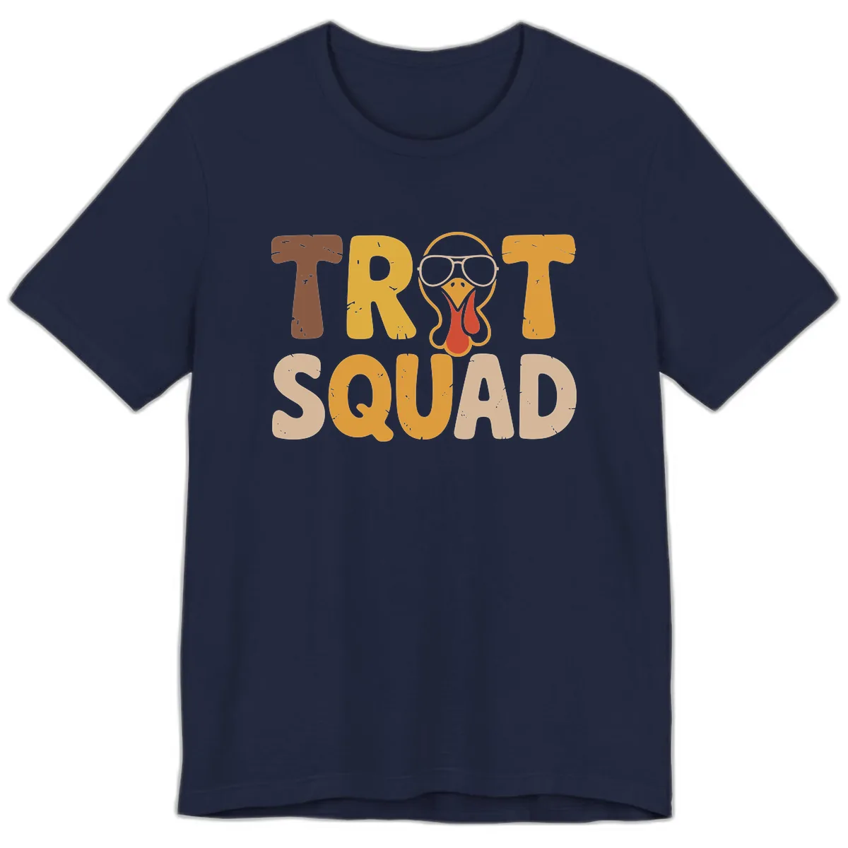 Turkey Trot Squad Graphic Premium T-Shirt in Navy