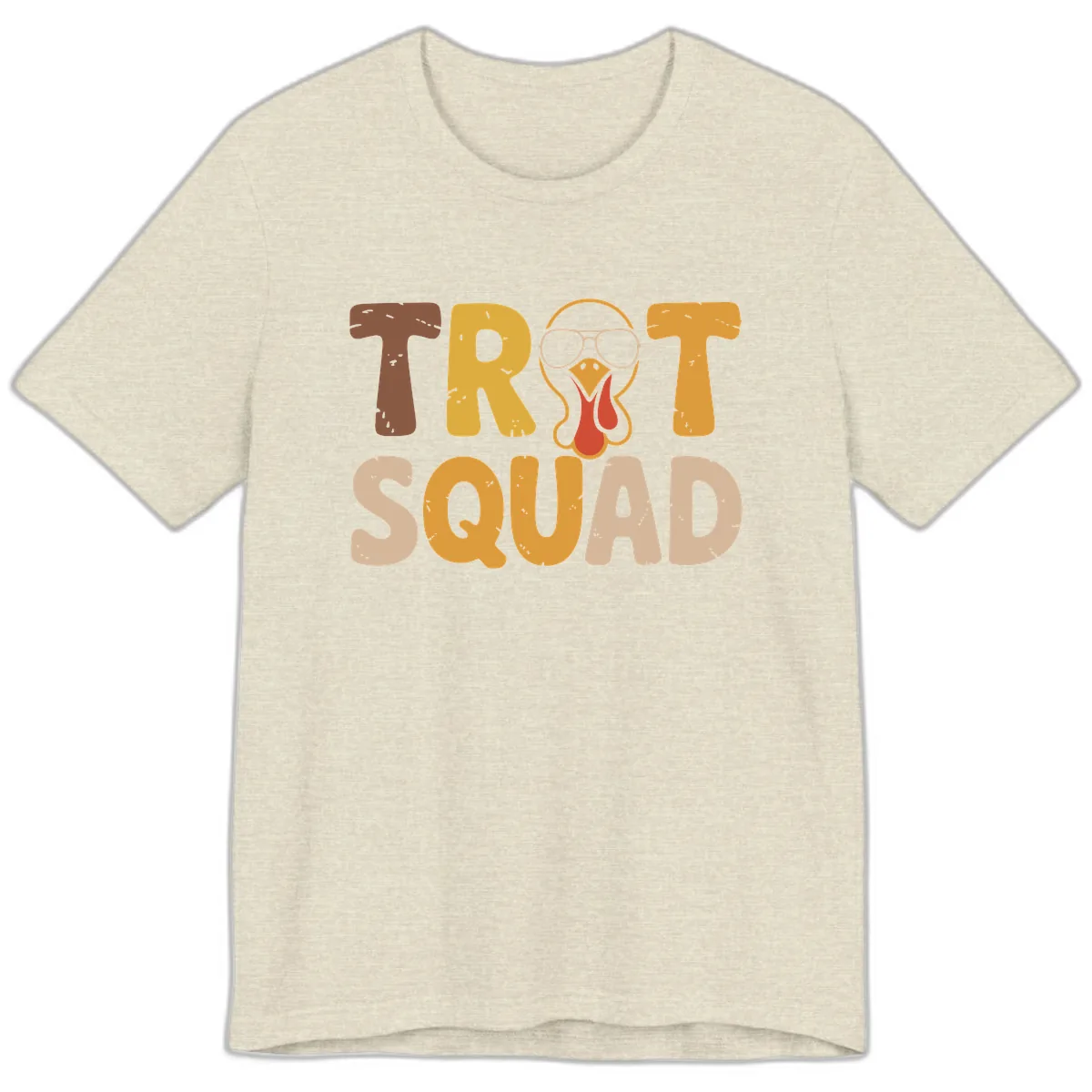 Turkey Trot Squad Graphic Premium T-Shirt in Heather Prism Natural