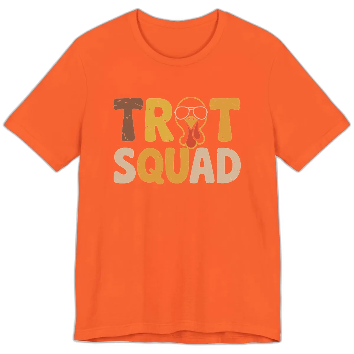 Turkey Trot Squad Graphic Premium T-Shirt in Orange