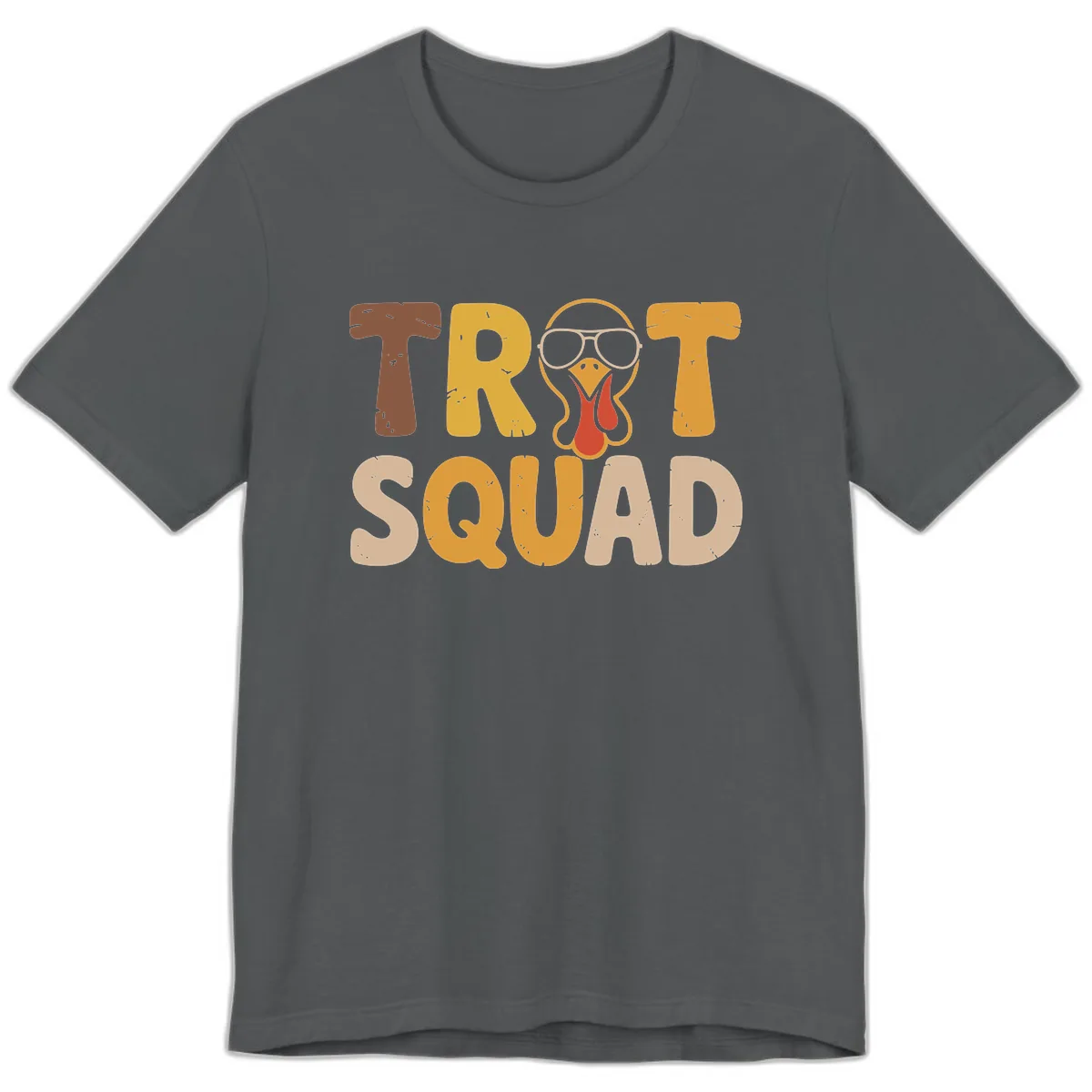 Turkey Trot Squad Graphic Premium T-Shirt in Asphalt