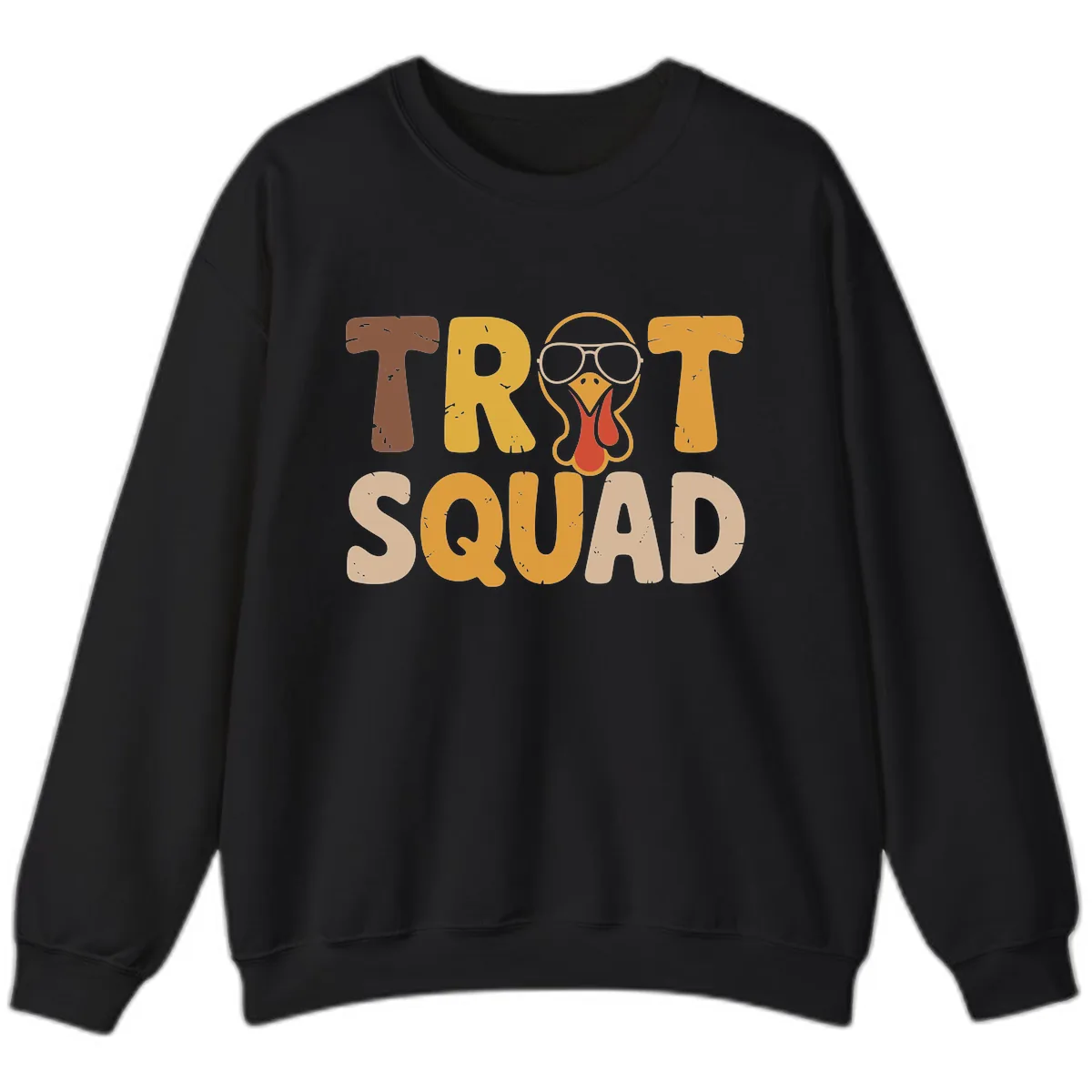 Turkey Trot Squad Graphic Sweatshirt in Black
