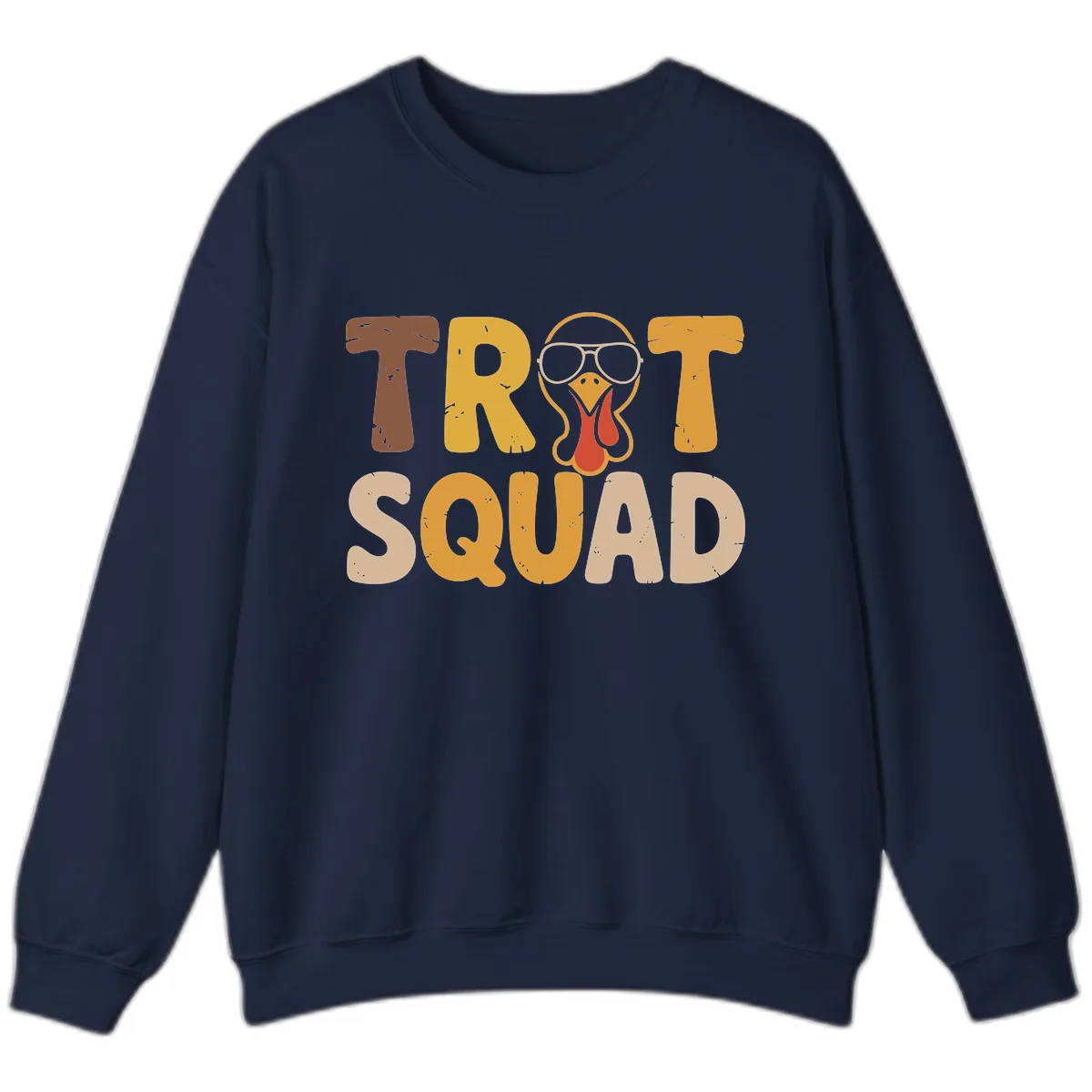 Turkey Trot Squad Graphic Sweatshirt in Navy