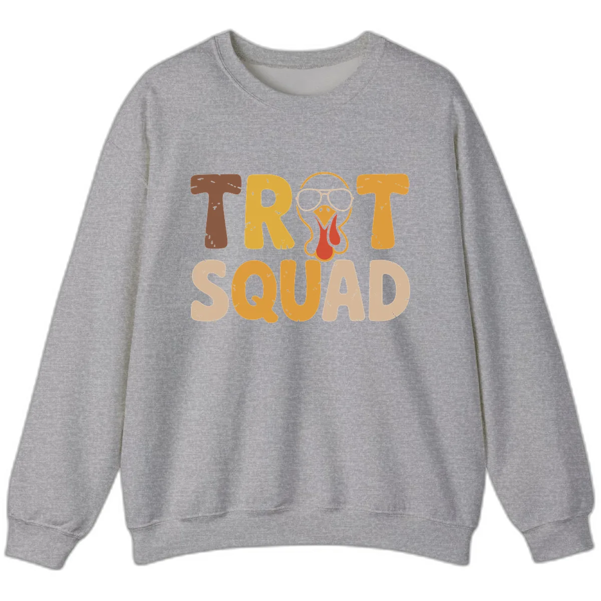 Turkey Trot Squad Graphic Sweatshirt in Sport Grey