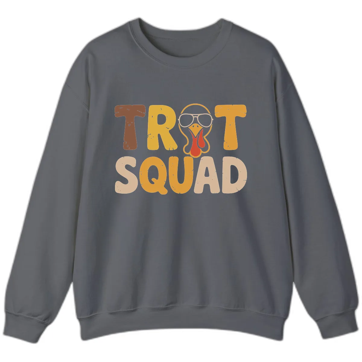 Turkey Trot Squad Graphic Sweatshirt in Charcoal