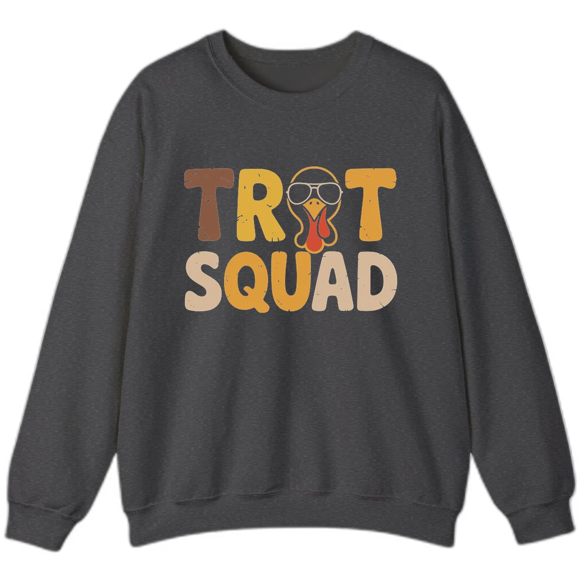 Turkey Trot Squad Graphic Sweatshirt in Dark Heather