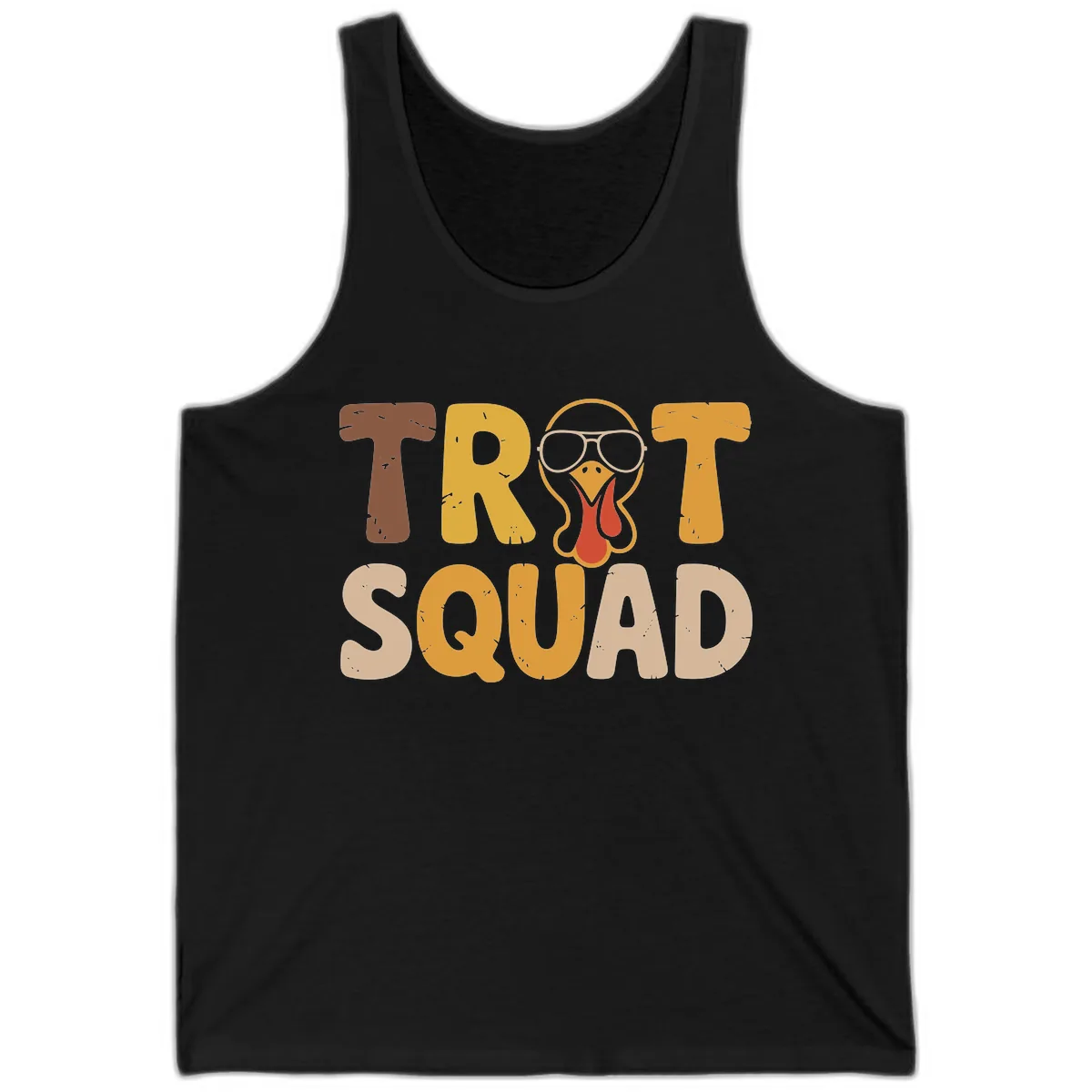 Turkey Trot Squad Graphic Tank in Black