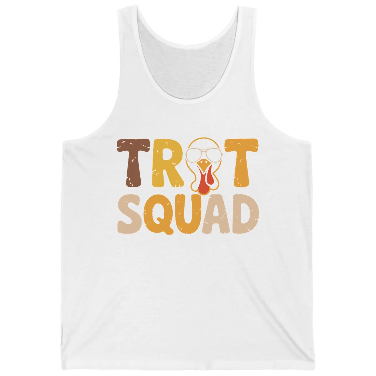 Turkey Trot Squad Graphic Tank in White