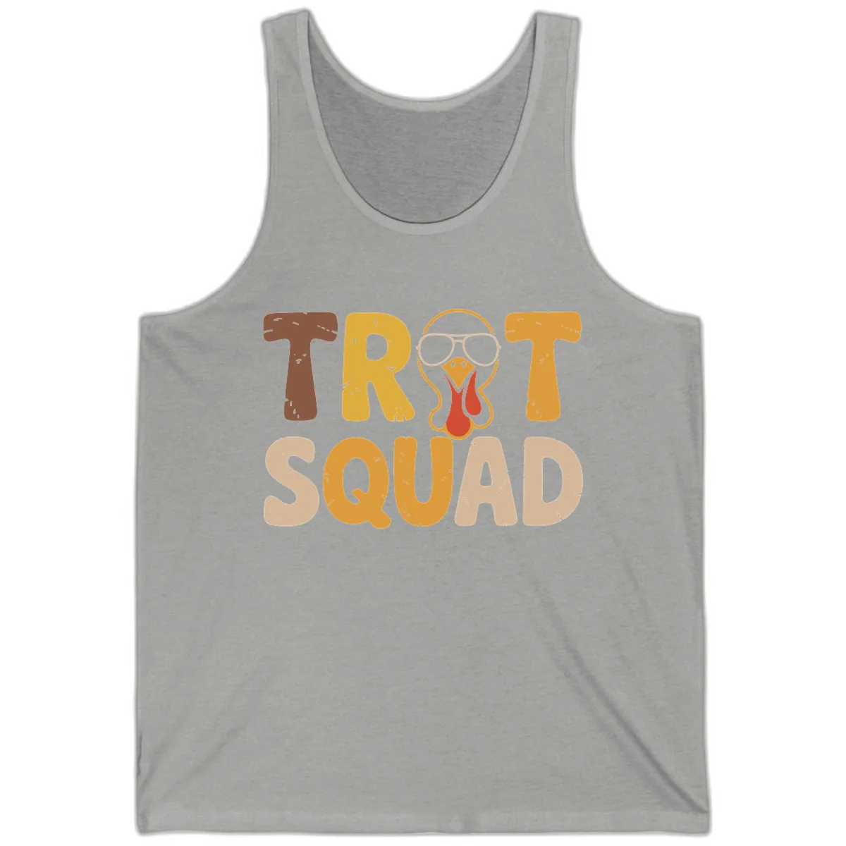 Turkey Trot Squad Graphic Tank in Athletic Heather