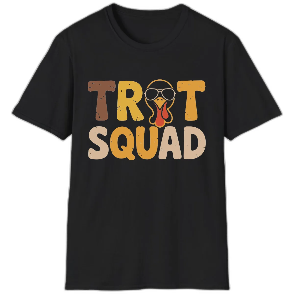 Turkey Trot Squad Graphic T-Shirt in Black