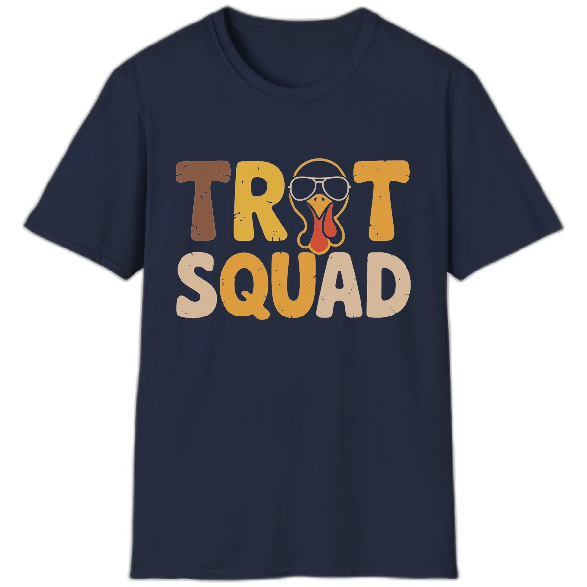 Turkey Trot Squad Graphic T-Shirt in Navy