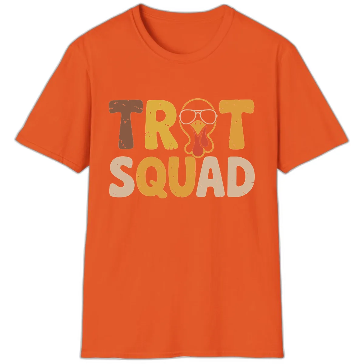Turkey Trot Squad Graphic T-Shirt in Orange