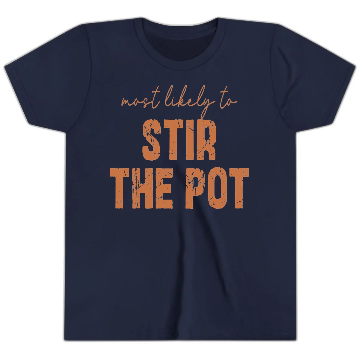 Most Likely To Stir The Pot Youth T-Shirt in Navy