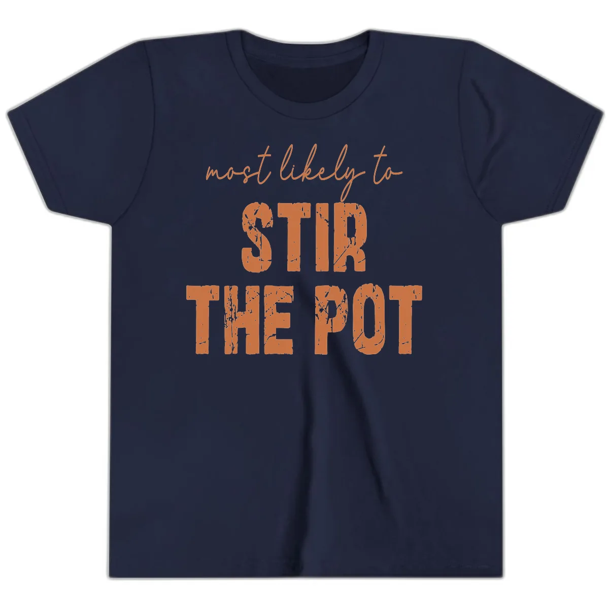 Most Likely To Stir The Pot Youth T-Shirt in Navy