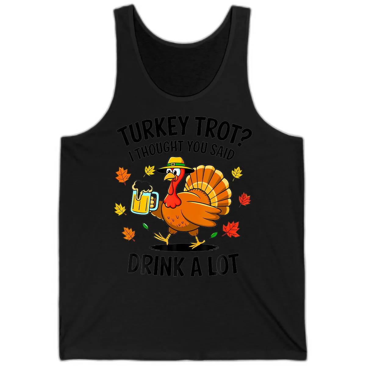 Turkey Trot Drink A Lot Tank in Black
