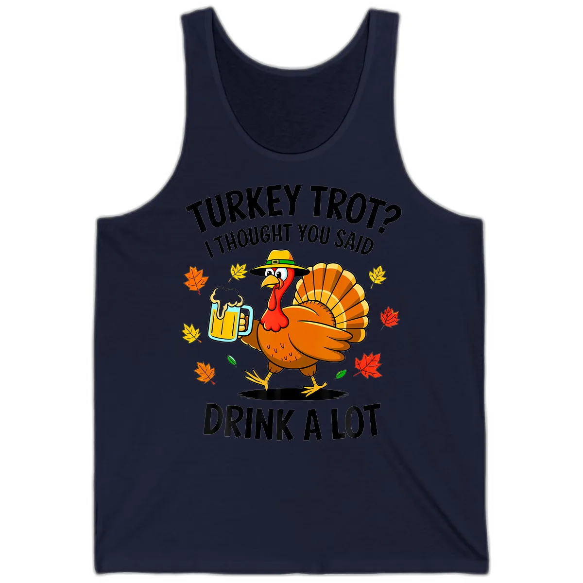 Turkey Trot Drink A Lot Tank in Navy