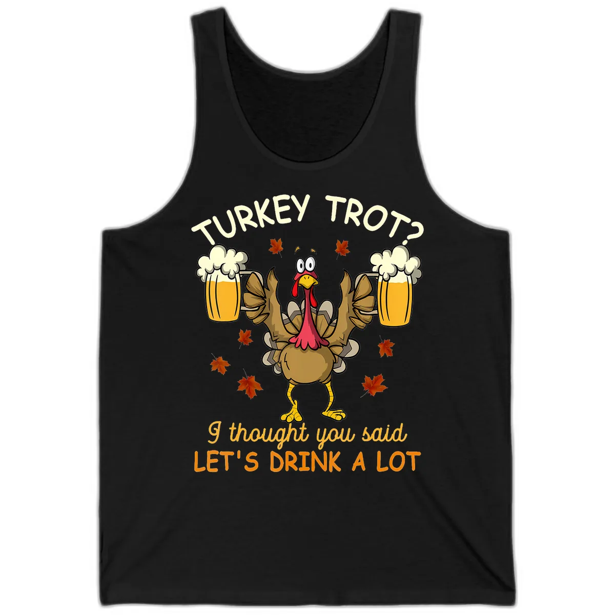 Turkey Trot Drink A Lot Tank in Black