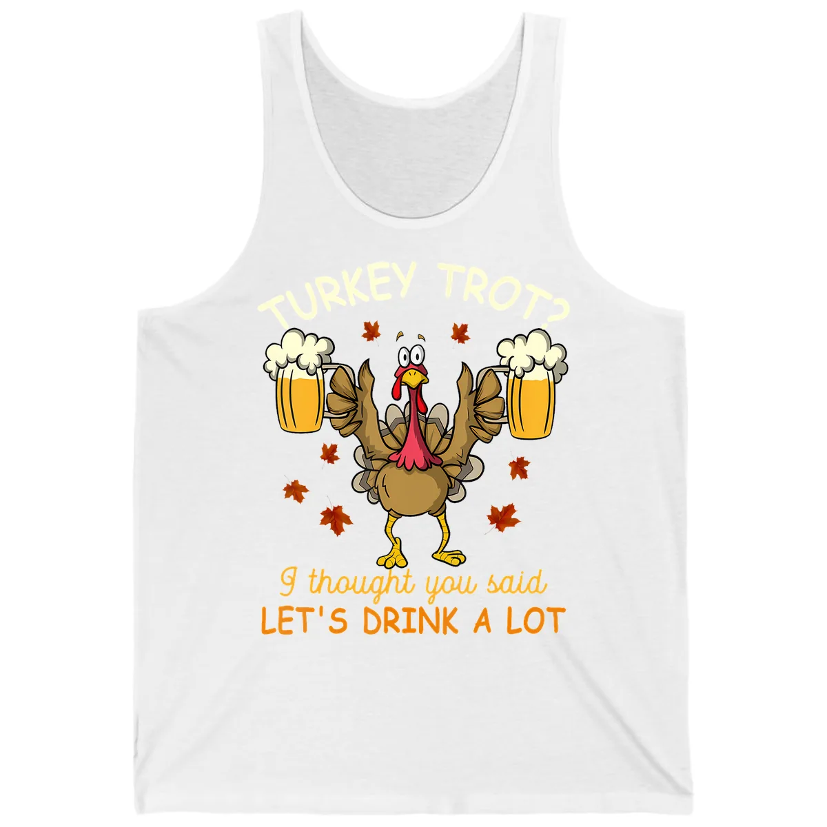 Turkey Trot Drink A Lot Tank in White