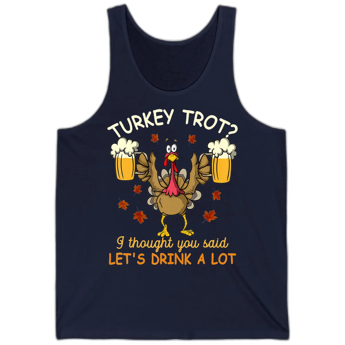 Turkey Trot Drink A Lot Tank in Navy