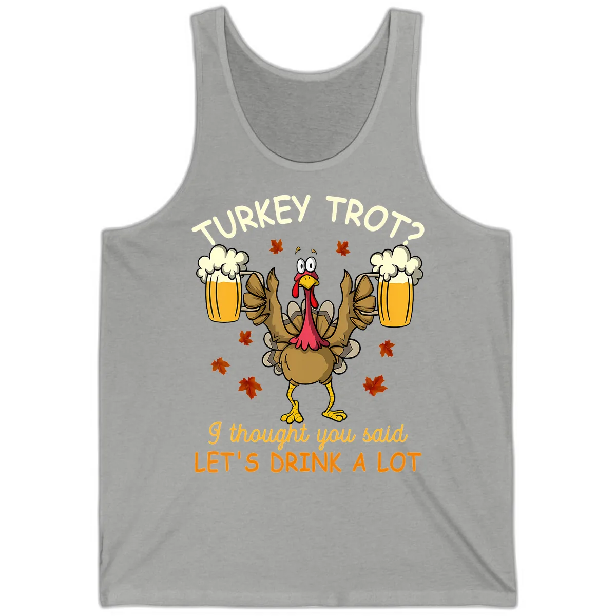 Turkey Trot Drink A Lot Tank in Athletic Heather