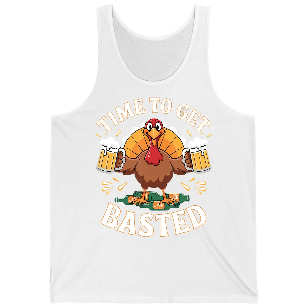 Time to Get Basted Turkey Design Tank in White