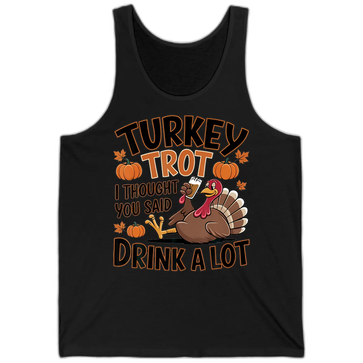 Turkey Trot Drink A Lot Tank in Black