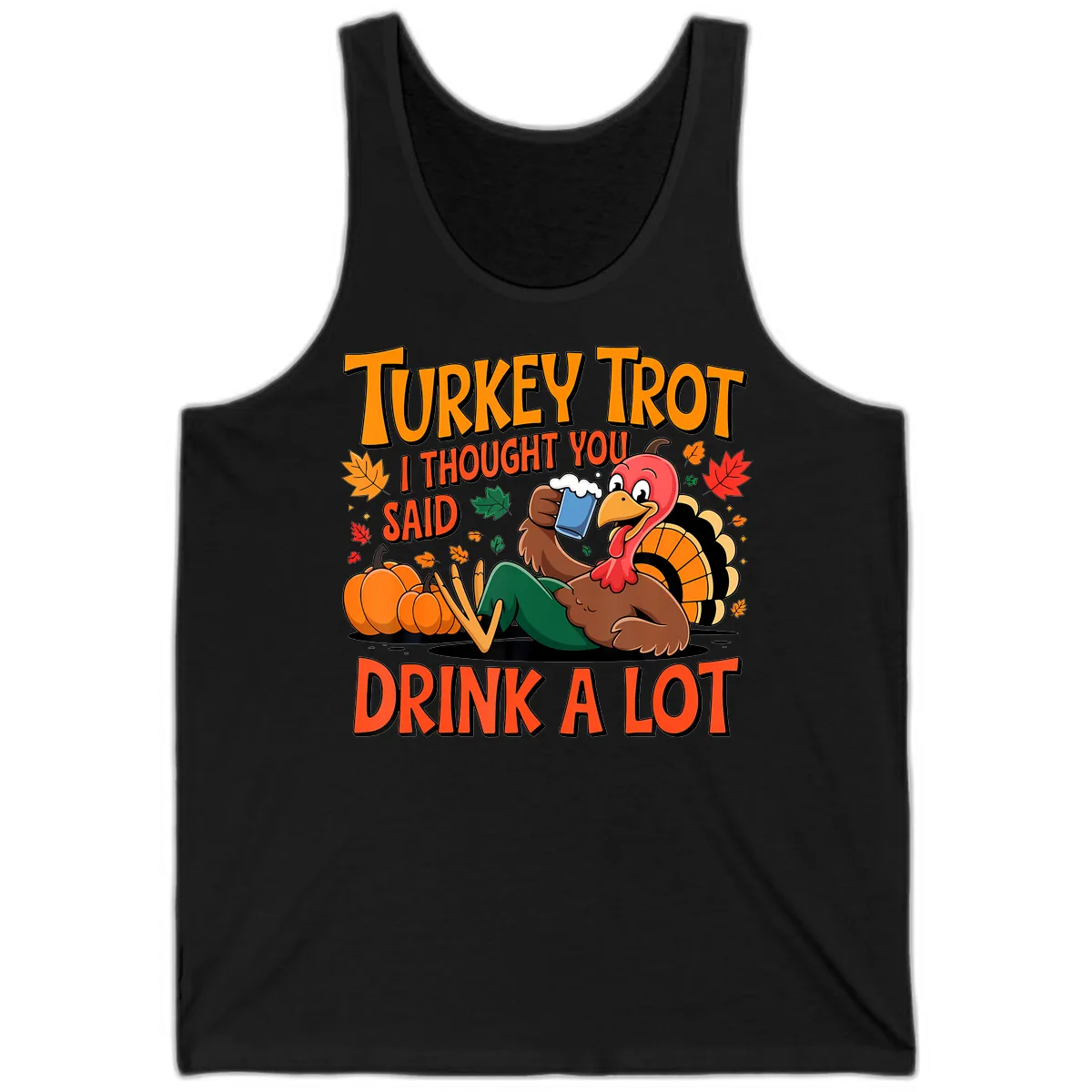 Turkey Trot Drink A Lot Tank in Black