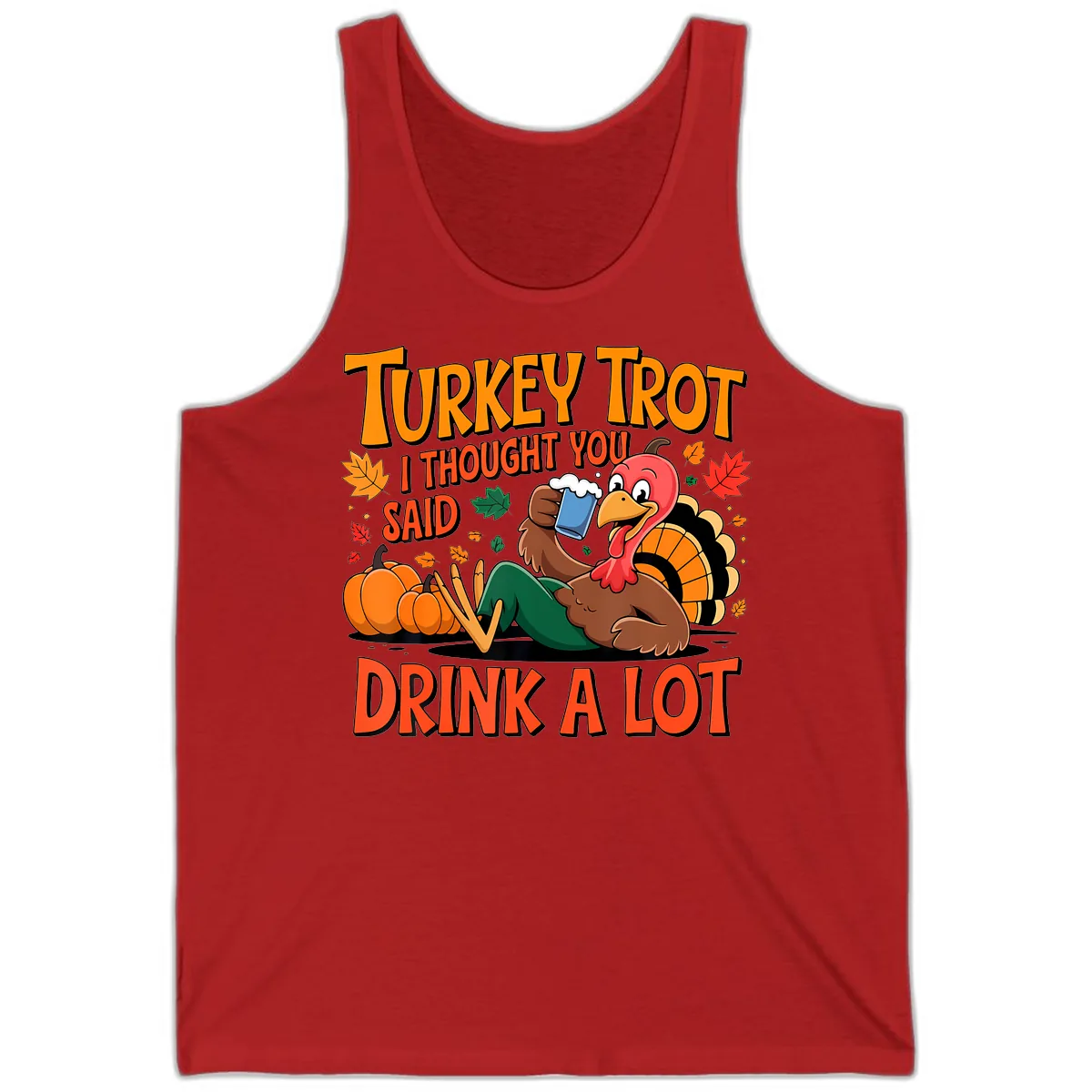 Turkey Trot Drink A Lot Tank in Red