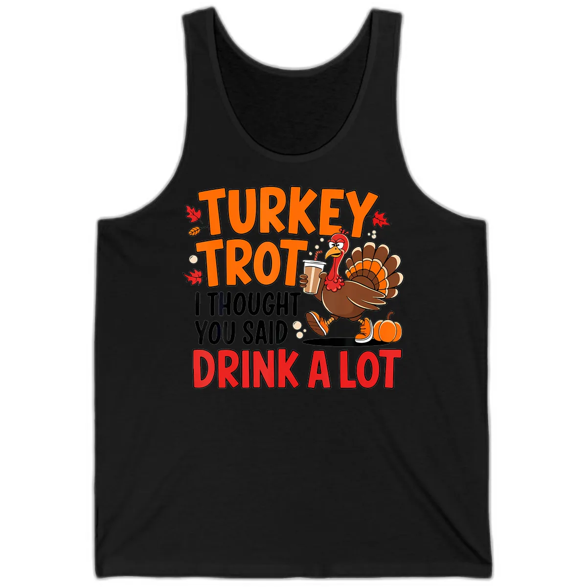 Turkey Trot Drink A Lot Tank in Black