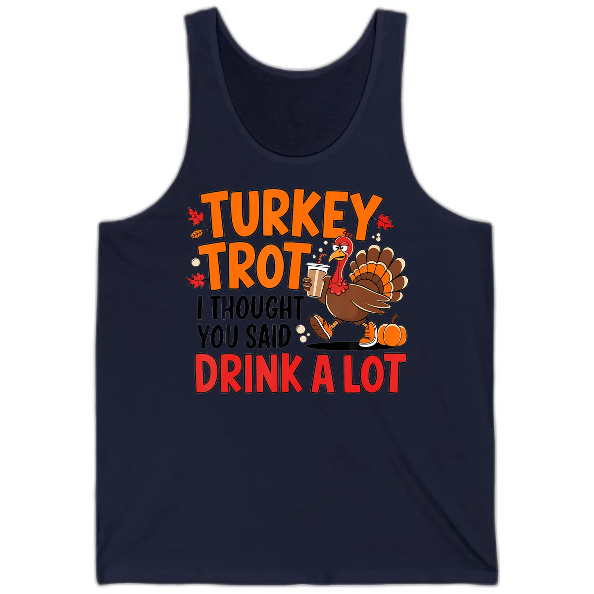 Turkey Trot Drink A Lot Tank in Navy