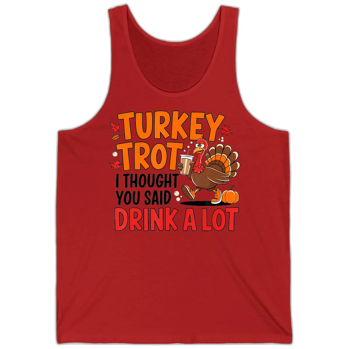 Turkey Trot Drink A Lot Tank in Red