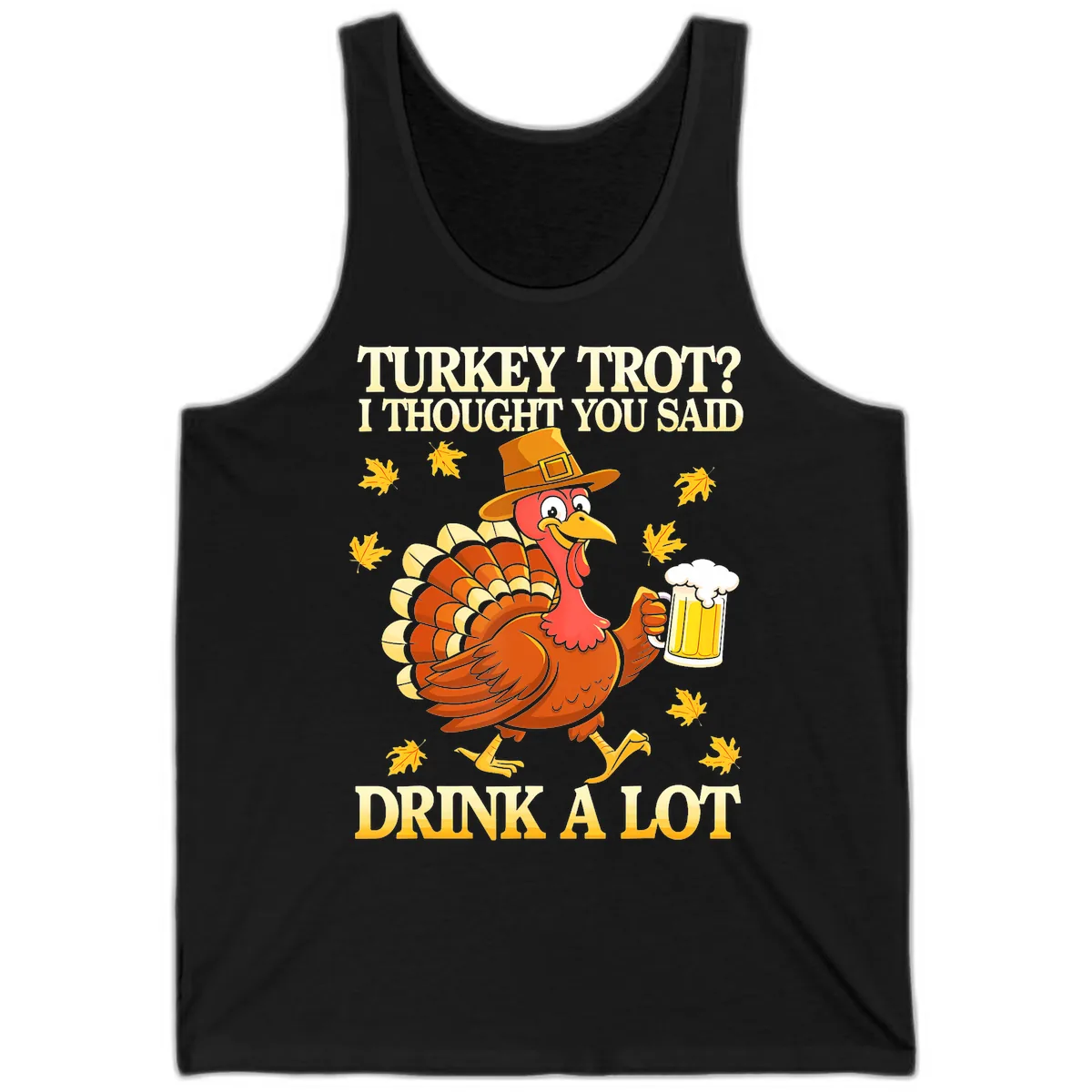 Turkey Trot Drink A Lot Tank in Black