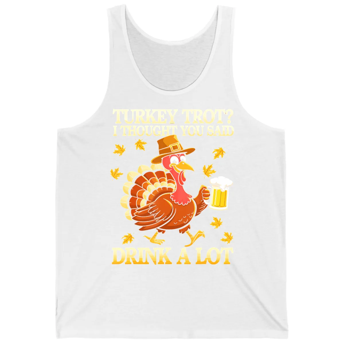 Turkey Trot Drink A Lot Tank in White