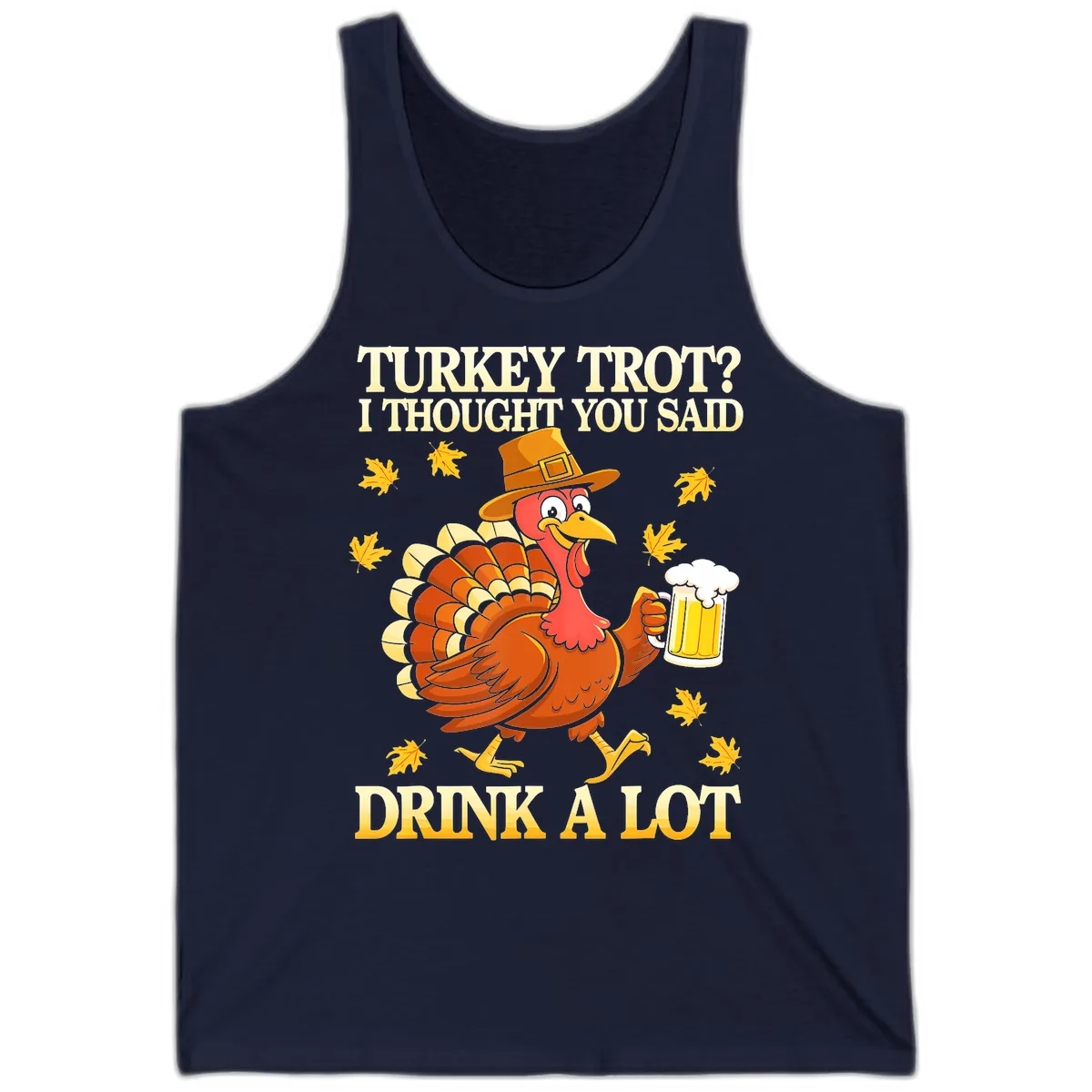 Turkey Trot Drink A Lot Tank in Navy