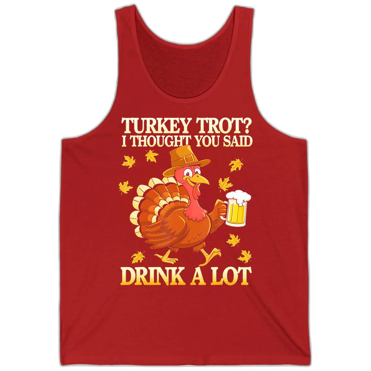 Turkey Trot Drink A Lot Tank in Red