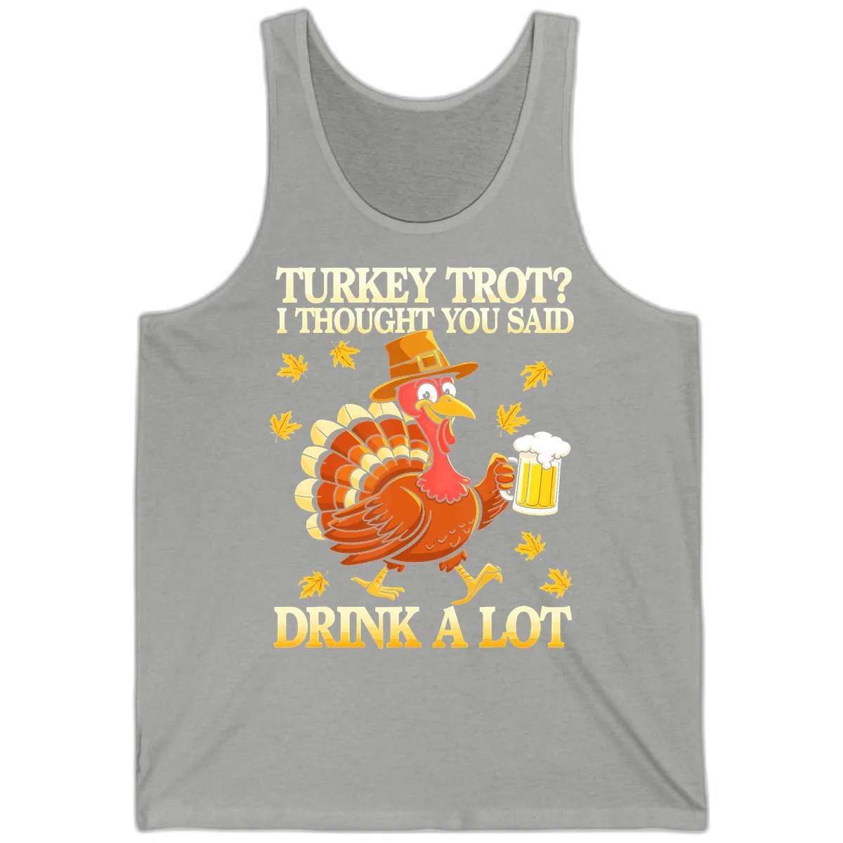 Turkey Trot Drink A Lot Tank in Athletic Heather