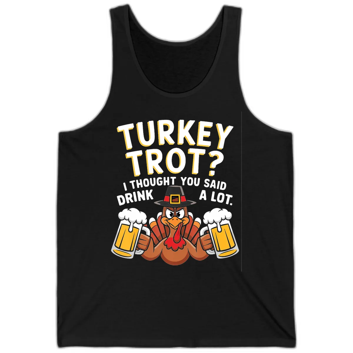 Turkey Trot Drink A Lot Tank in Black