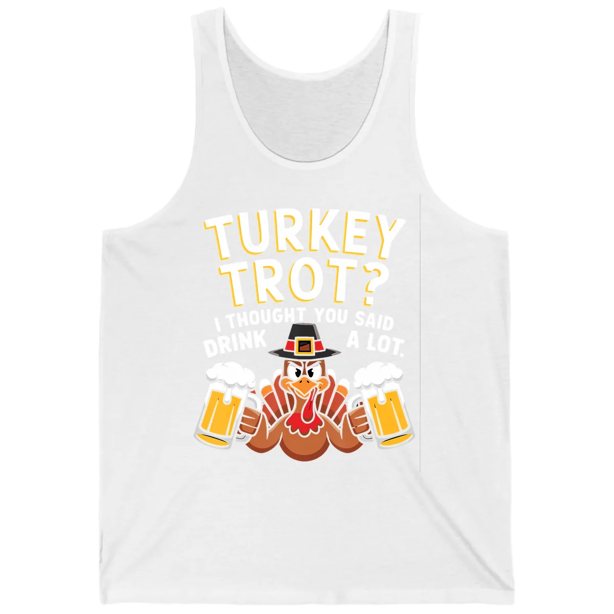 Turkey Trot Drink A Lot Tank in White