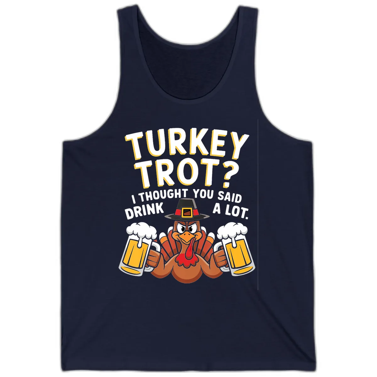 Turkey Trot Drink A Lot Tank in Navy
