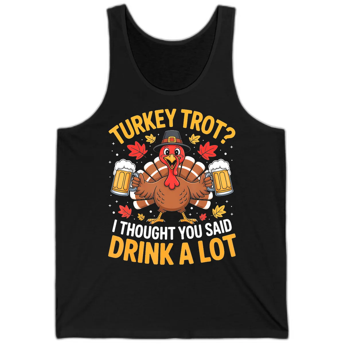 Turkey Trot Drink A Lot Tank in Black