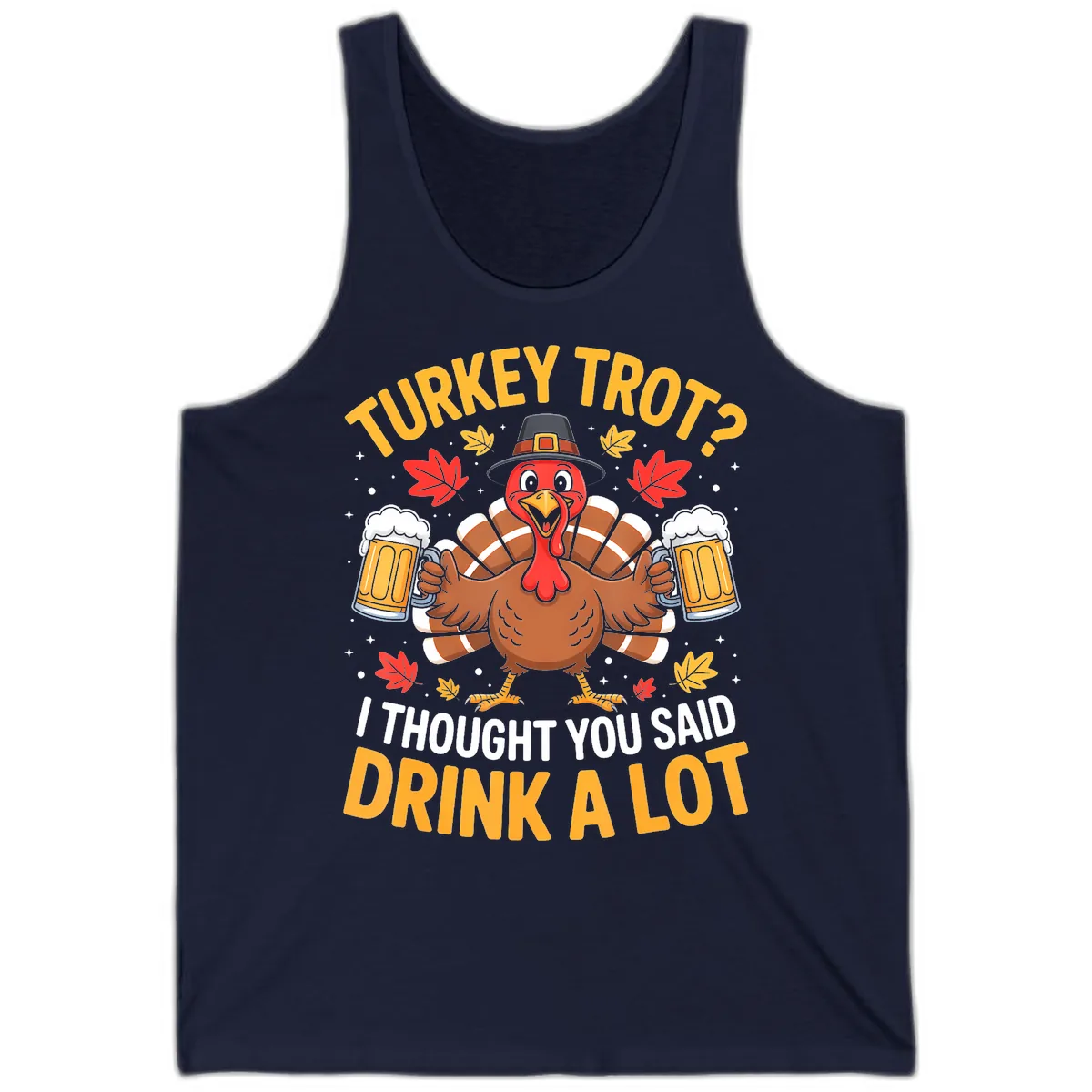 Turkey Trot Drink A Lot Tank in Navy