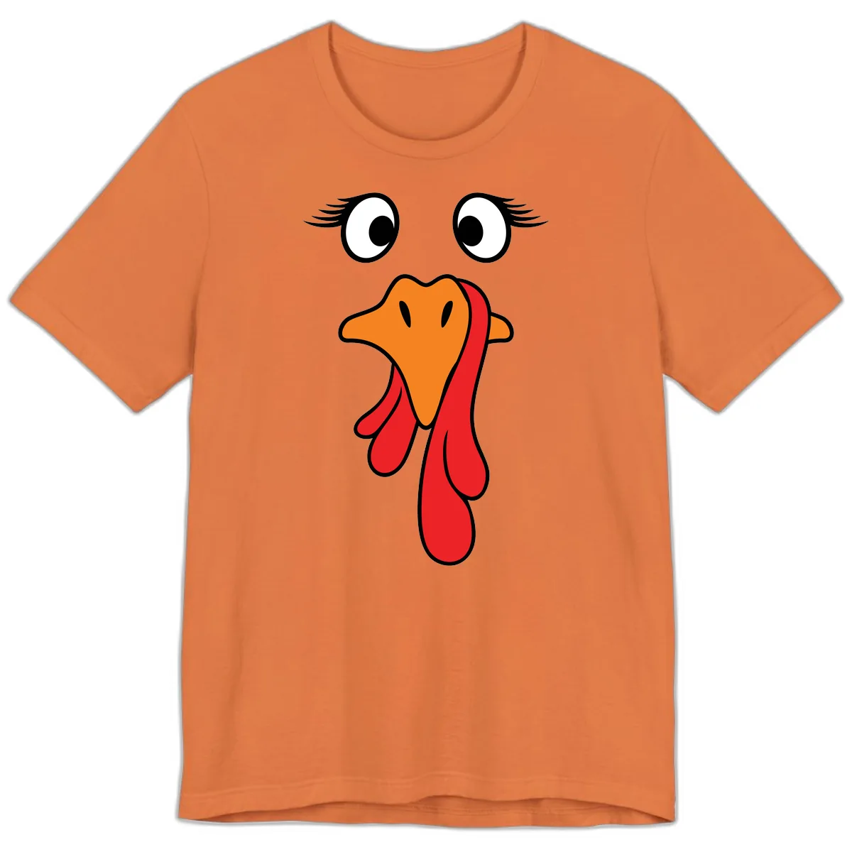 Funny Turkey Face Thanksgiving Trot Premium T-Shirt in Burnt Orange