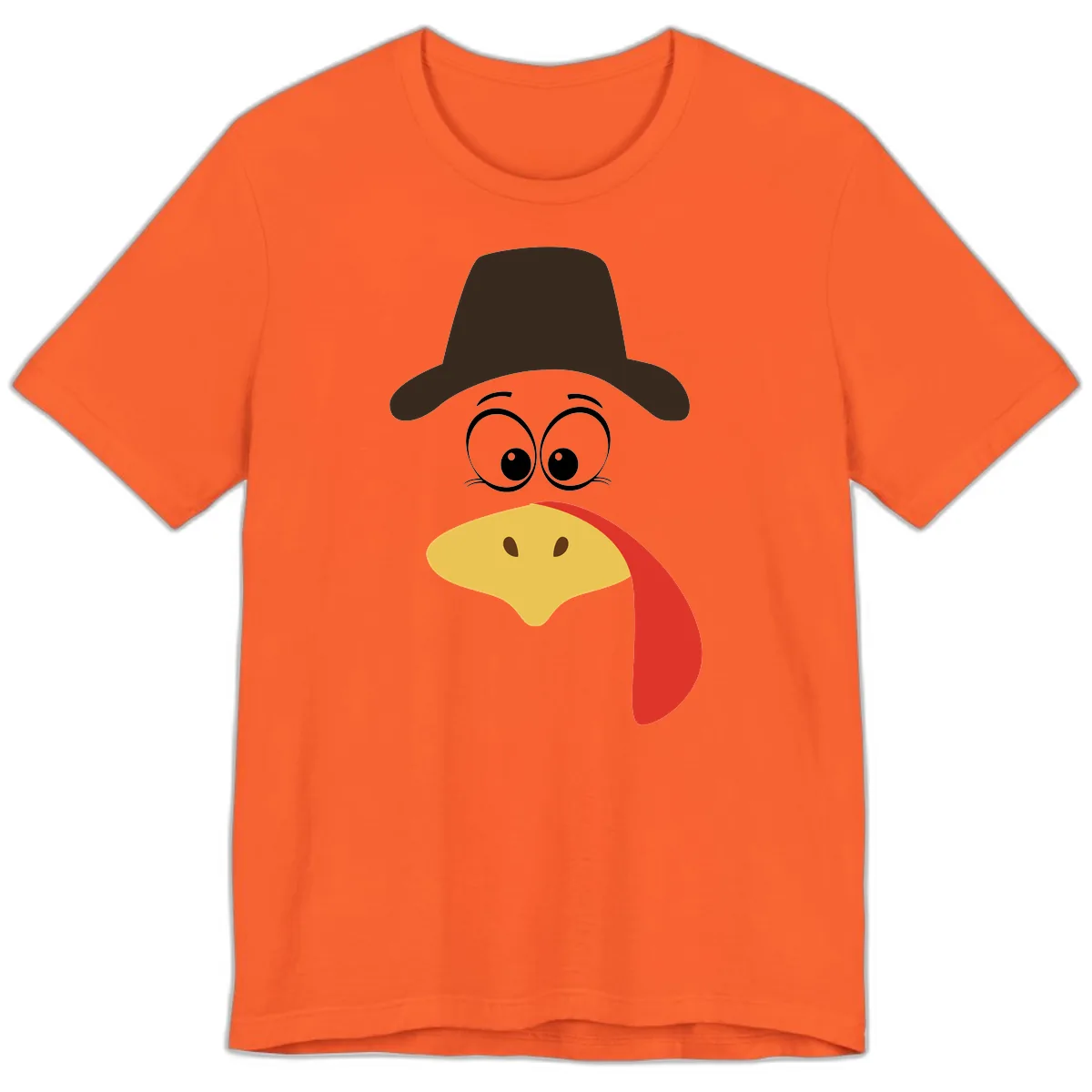 Turkey Trot Cowboy Face Premium T-Shirt in Orange