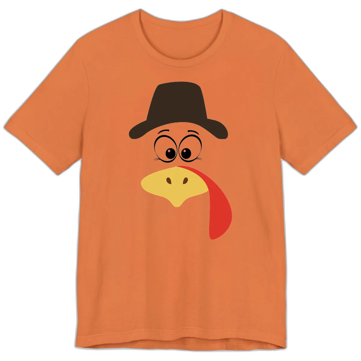 Turkey Trot Cowboy Face Premium T-Shirt in Burnt Orange