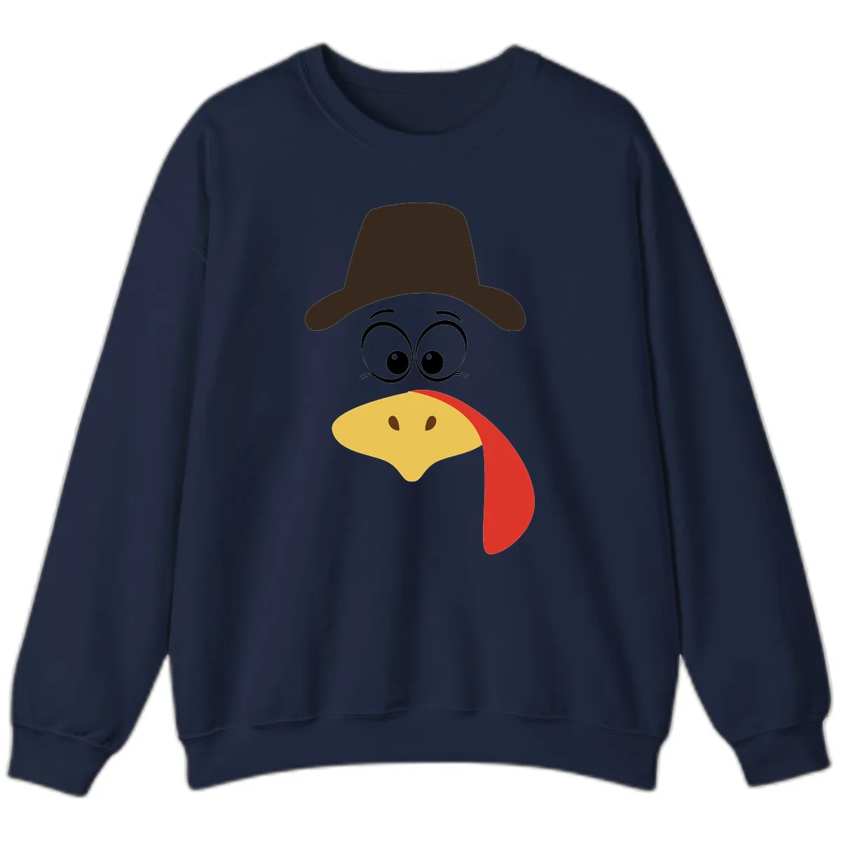 Turkey Trot Cowboy Face Sweatshirt in Navy