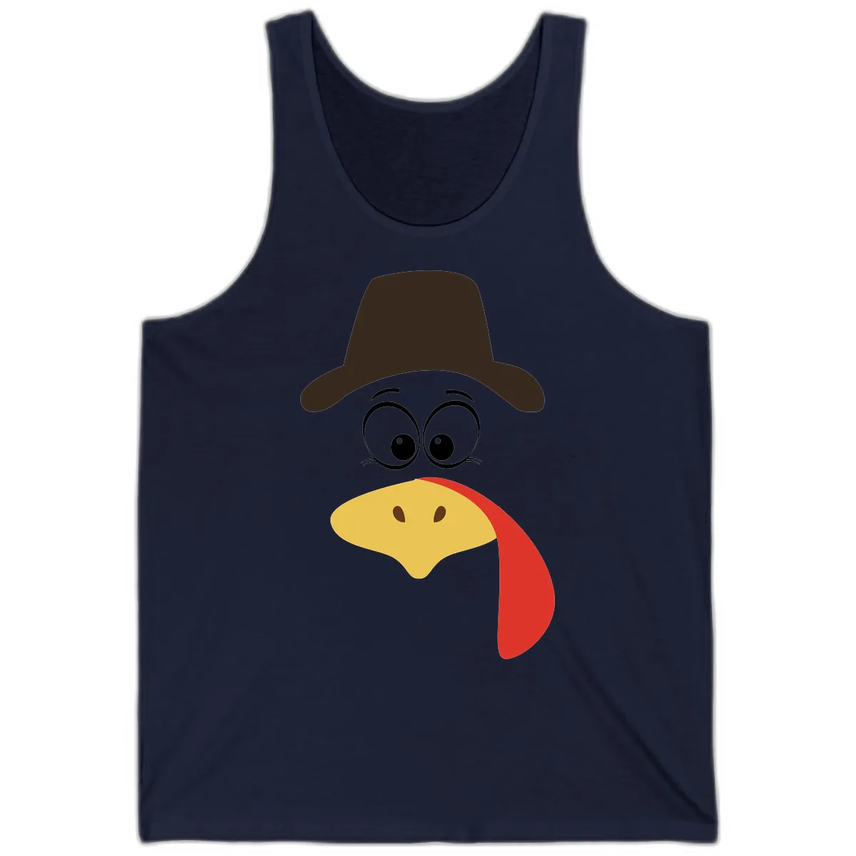Turkey Trot Cowboy Face Tank in Navy